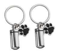 BESTonZON 2 Pièces Pendentif Acier Inoxydable pour Cendres Urne Funéraire Décorative pour Animaux de Compagnie