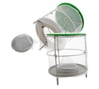 BESTonZON 2 pièces Piège à Mouches Suspendu avec Couvercle Anti-Pluie Filet pour Extérieur Trappe Flytrap Pratique pour Ranch Jardin et Lieux Publics