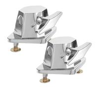 BESTonZON 2 pièces Pince Support de Tom Fer Argenté Accessoire Réglable pour Base de Percussion et Facile à Installer