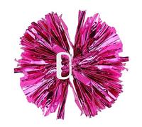 BESTonZON 2 Pièces Pompons de Cheerleading Métalliques pour Sports et Danse Accessoires de Cheer Props Colorés et Idéaux pour Équipes et Performances