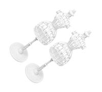 BESTonZON 2 pièces Porte Vêtements Mini Mannequin de Supports pour Poupées Accessoire de Maison Modèle Réaliste Blanc