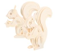 BESTonZON 2 pièces Puzzle Bois pour Garçon Fille Modèle Animalier DIY à Assembler Éducatif et Décoration Maison et Bureau Lot de Type Écureuil