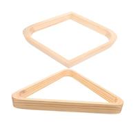 BESTonZON 2 Pièces Rack de Billard Triangle Massif Cadre Solide pour Billes de Piscine Adapté Au Neuf Billes et Snooker Accessoire pour Table de Billard Professionnelle et Domestique