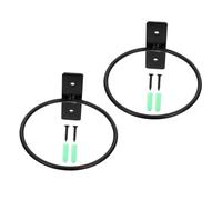 BESTonZON 2 Pièces Rack De Panier De Fleurs Mural Support De Pot De Fleur Metal Flower Stand Support Suspendu Mural Métal De Cintre Black