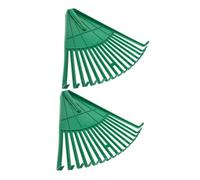 BESTonZON 2 pièces Râteau de Jardin Plastique pour Ramassage et Aiguilles Tête Douce Non Rayante pour Pelouse et Entretien Extérieur