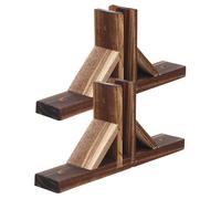 BESTonZON 2 pièces Support de Clôture Massif Pied de Clôture de Jardin Extérieur Base Stable Basculement pour Petites Barrières Accessoire Décoratif Naturel pour Jardin et Terrasse