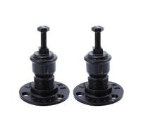 BESTonZON 2 Pièces Support de Fixation Solide et Robuste en Fer Noir Style Industriel pour Main Courante pour Rampes D'escalier Intérieur en Entreprise ou Magasin