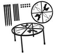 BESTonZON 2 Pièces Support Mangeoire Poulet Durable Rack Abreuvoir Robuste Antirouille Détachables Facile à Assembler pour Poules et Poussins