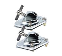 BESTonZON 2 Pièces Support Pied Bas Tom avec Vis Fixation Robuste pour Batterie Rapide et Stable pour Jambe de Caisse Claire