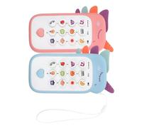 BESTonZON 2 Pièces Téléphone Garçon Fille Simulation Portable Lumière Éducatif Musical pour Apprentissage Précoce et Jeu Dimitation des Tout Petits
