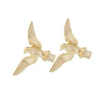 BESTonZON 2 pièces Tête Aigle pour Mât de Drapeau Ornement Décoratif Stable pour Affichage Incliné Extérieur et Intérieur pour Places et Salles de Conférence