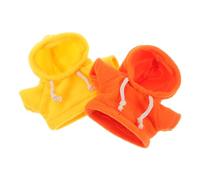 BESTonZON 2 pièces Vêtements Ours Peluche Hoodie Interchangeable pour Peluches et Poupées Tenue Colorée Orange et Jaune Costume Peluche DouxC pour Doudou Accessoires pour Jouets