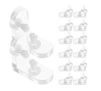 BESTonZON 20 Ensembles Lot de Sets de Équerres D'angle Droit en Acrylique Transparent, Support Stable Design en L à 90 Degrés pour Boîtes en Acrylique, pour Présentoir à Bijoux et Montres
