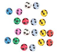 BESTonZON 20 pièces Balles Rebondissantes Caoutchouc Colorées Balle Sautante Lot Vrac pour Garçon Fille Design Football Coordination Motrice Couleur Aléatoire Couleur Aléatoire