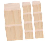 BESTonZON 20 Pièces Cubes Bois Naturels de Blocs Vides pour Bricolage et Activités pour Garçon Fille Blocs Bois Faciles à Peindre Entretenir