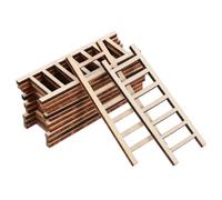 BESTonZON 20 pièces Lot de Mini Échelles Bois pour Maison de Poupée Décoration DIY pour Jardins Miniatures Escalier Bois Réaliste pour Paysage de Sable Accessoires pour Décorations de Micro