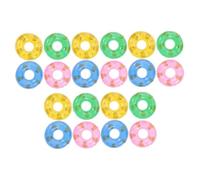 BESTonZON 20 Pièces Mini Swim Rings Gonflables PP Ornements Miniatures pour Décor de Maison et Accessoires Piscine et Compact pour Jeux Couleur Aléatoire