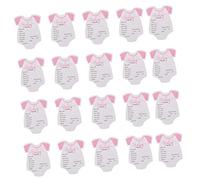 BESTonZON 20 Pièces Mois Stickers Cadeaux Pour Bébé Garçon Cartes De Prédiction De Bébé Fournitures De Fête Nouveau-né Bébé Mensuel Fille Maman Et Papa Mère Autocollants Rose