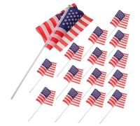 BESTonZON 20 Pièces Petits Drapeaux Américains à Main Décorations Portables et Résistantes Aux Intempéries pour Patriotiques Extérieures