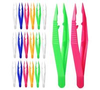 BESTonZON 20 pièces Pince Plastique pour Garçon Fille Pinces DIY pour Perles Outils de Motricité Fine pour Bricolage et Loisirs Créatifs