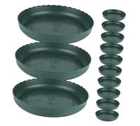 BESTonZON 20 Pièces Plateau de Soucoupe végétale Plantes Plateau de Base pour Pot de Fleurs Portable soucoupes pour Pots de Fleurs en Plastique Plateaux Ronds en Plastique Green