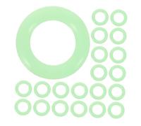 BESTonZON 200 Pièces Anneaux Fluorescents de Piquets de Tente Accessoires pour Camping et Randonnée Sécurité Améliorée Silicone Éclatants Visibilité Accrue pour Activités Plein Air