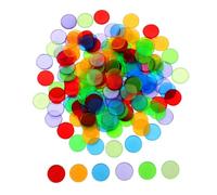 BESTonZON 200 pièces Jetons de Bingo Plastique Colorés Compteurs pour Jeux Éducatifs et Récompenses Garçon Fille Disques sans Burrs pour Comptage et Jeux de Société