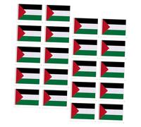BESTonZON 20pièces Drapeau Palestine Petit Drapeau Portatif Drapeaux à Main De Signalisation Décorations De Fête Sur Bâtons