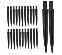 BESTonZON 24 pièces Ground Stakes for Solar Lights Outdoor LED Light Holders for Garden Pathways Lawns and Driveways Easy Installation and Portable Design