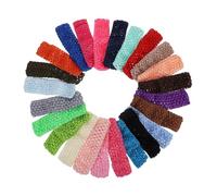 BESTonZON 24pièces Lot De Bandeaux Élastiques Au Crochet Pour Bébés Couleur Aléatoire
