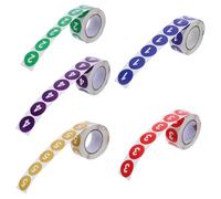 BESTonZON 2500 Étiquettes Autocollantes Numérotées Rondes de 1 à 5 Petits Autocollants Numérotés Colorés Adhésifs Résistants pour Maison École Bureau Organisation et Inventaire