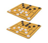 BESTonZON 2ensemble Jeu Échecs à Neuf Hommes Jeu De Morris De Plateau Familial pour Débutants Ensemble De Casse-tête Portable