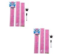 BESTonZON 2ensembles Toise Murale Autocollante Animaux Cartoons Décoration Murale Pour Garçon Fille Mesure De Hauteur Amusante Pour Chambre Salle De Jeux Et Garderies