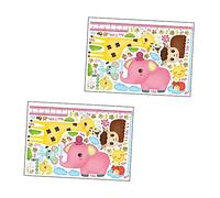 BESTonZON 2feuilles Stickers Muraux Garçon Fille Toise de Croissance Autocollant Tableau des Règle de Mesure pour Chambre Garçon Fille Salon Cuisine Décoratif