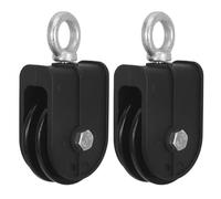 BESTonZON 2pcs Poulie de Levage Pivotante Silencieuse 70mm en Abs et Acier Galvanisé Roues Détachables pour Exercices Fitness et Équipements Sportifs, Capacité 100kg