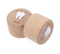 BESTonZON 2pièces Boîte à Dents De Lait Pour Garçon Fille Rangement Bois Pour Dents De Lait Boîte De Souvenirs Pour Garçon Fille