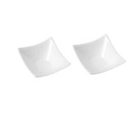 BESTonZON 2pièces Bols à Trempette Céramique Blanche De Petits Récipients Carrés Pour Sauces Et Apéritifs Pour Dips Condiments Et Desserts