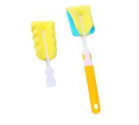 BESTonZON 2pièces Brosse Éponge Pour Biberon Lot Avec Manche Confortable Et Tête De Rechange Nettoyage Doux Pour Bouteilles Tétines Et Accessoires Sans Rayures Usage Ménager Et Quotidien