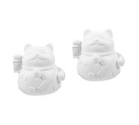 BESTonZON 2pièces Chat Maneki Neko à Peindre Boîte à pour Économies Et Décoration De Bureau