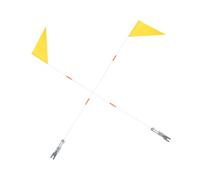 BESTonZON 2Pièces Drapeau de Sécurité de Vélo avec Poteau Drapeaux Robustes pour Remorque et Vélo pour Adultes