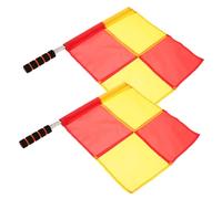 BESTonZON 2pièces Drapeaux Arbitre Football Drapeau de Commandement Drapeau Arbitre Drapeaux de Signalisation de Compétition de Direction de Course de Signalisation Manuelle de Compétition