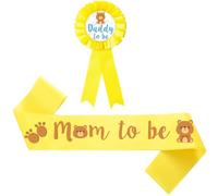 BESTonZON 2pièces Écharpe Future Maman Et Broche Futur Papa Set Pour Fête Prénatale Décoration Shower