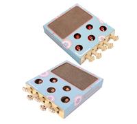 BESTonZON 2pièces Jouet Griffoir pour Chat Planche Interactive Jeu De Puzzle pour Chaton Exercice Sain pour Chat Et pour Intérieur Et Voyage