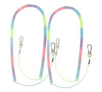 BESTonZON 2pièces Lanière De Rétractable avec Mousqueton Corde Ajustable pour Canne à Attache Extensible pour Kayak Et Activités De Plein Air
