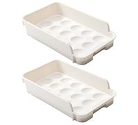BESTonZON 2pièces Organisateur Œufs Pour Réfrigérateur Bac Multi-fonction Pour Rangement Œufs Accessoire Frigo Pratique Et Peu Encombrant