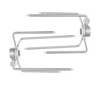 BESTonZON 2Pièces Rôtisserie Acier Inoxydable pour Grill Barbecue Accessoire pour Rôtir Poulet Entier Viande Gadget de Cuisine Pratique