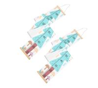 BESTonZON 2pièces Toise Murale Pour Garçon Fille Décorative à Suspendre Règle De Croissance Pour Chambre Garçon Fille Facile Fixation