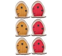 BESTonZON 3 Ensembles Décoration De Jardin Ornements Fête Porte De Fée Mignon Extérieur Jardin De Fées Accessoires De Jardin De Fées Mini Fée Petite Miniature Artisanat Porte 2 pièces * 3