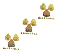 BESTonZON 3 Ensembles Décoration Mini De Cottage pour Ornement De Miniature Accessoires De Décoration De Jardin Terrarium 12 Pièces * 3
