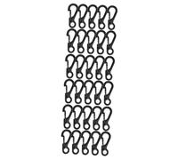 BESTonZON 3 Ensembles Mousquetons Miniatures Noir Boucles De Sécurité pour Escalade Randonnée Et Activités Extérieures Accessoire Pratique Et 20 Pièces * 3